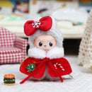 For Labubu 4.0 Pin for Love Clothes Christmas cloak cape with bow hairpin hooded Scarf For Labubu doll outfit Accessories