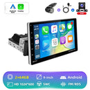 Hikity Universal 9" car Radio 1din Android car Radio Carplay Rotatable Screen Bluetooth FM Radio Receiver Support TF/USB