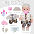 12in/30cm Reborn Doll Can Be Washed, Appease Be Education Soft Baby Doll Limb Movable and Clothes Detachable, Children's Toy Gif
