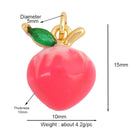 3D Fruit Strawberry Grape Mango Pineapple Water Melon Cherry Banana Charm Pendant , Jewelry Necklace Bracelet Making Supply M15