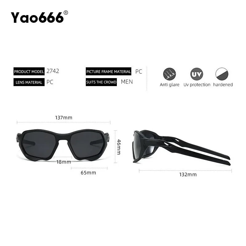 2742 New Sport Luxury Brand Classic Round Sunglasses Men Women Outdoor Travel Oval Sun Glasses Anti-Reflective UV400