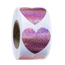 500pcs Heart Stickers for Envelopes Valentine's Day Sparkling Heart Stickers Decorative Love Stickers Holiday Decoration