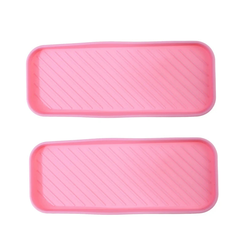 1/2pSilicone Drain Tray For Tableware Water Cup Fruit Vegetable Kitchen Sink Organizer Storage Tray Sponge Holder Soap Dispenser