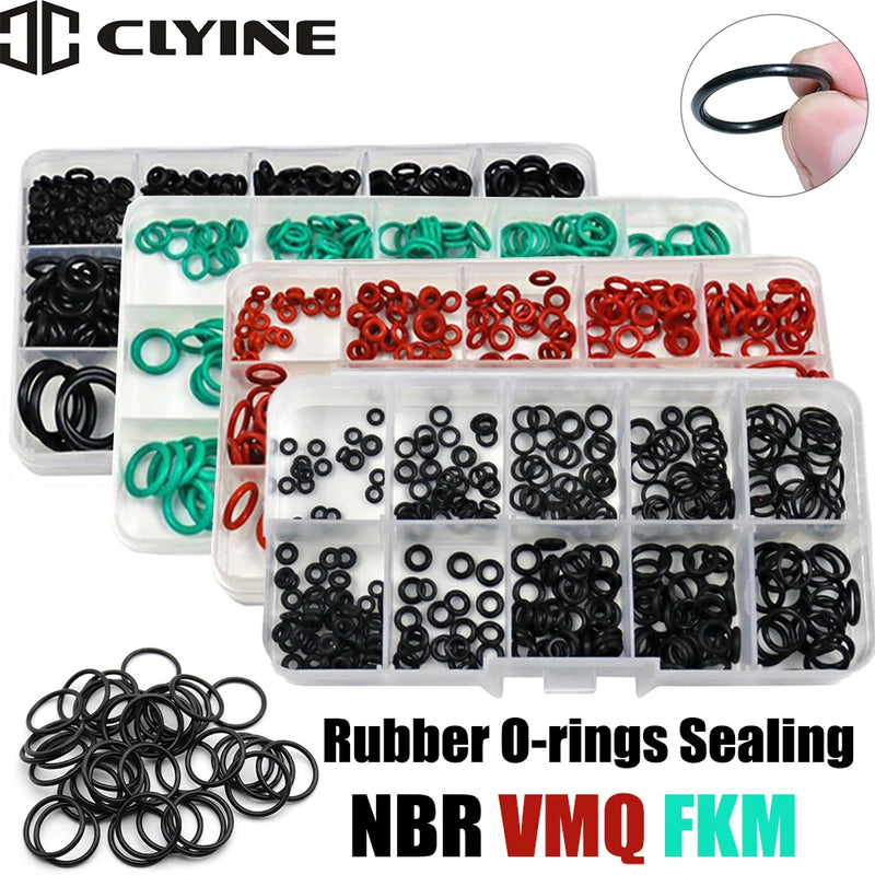 Rubber O Ring Set Gaskets Seal Nitrile Rubber Bands High Pressure O-Rings NBR VMQ FKM Corrosion Oil Resist Sealing Washer Kit