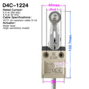 High strength waterproof travel limit switch D4C-1202 1201 1203 1220 1224 1231 1232 1233 1250 1260 1620 3324 Enclosed switch1227