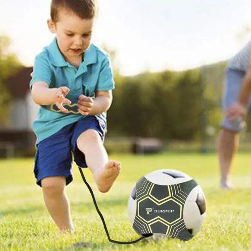 Adjustable Football Kick Trainer Adults Kids Soccer Ball Training Equipment Trainer Solo Practice Elastic Belt Sports Assistance