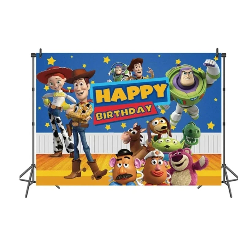 Toy Story Birthday Party Supplies  Cowboy Buzz Lightyear Balloons Snap Bracelet Paper Plate Cup Banner Birthday Gift Surprise