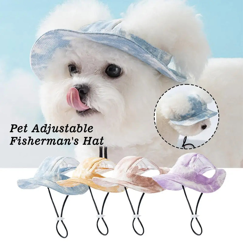 Pet Dog Hat Fashion Fisherman Hat Adjustable Sunhats For Cat Puppy Small Medium Large Dogs Casual Outdoor Pet Accessories G3J4
