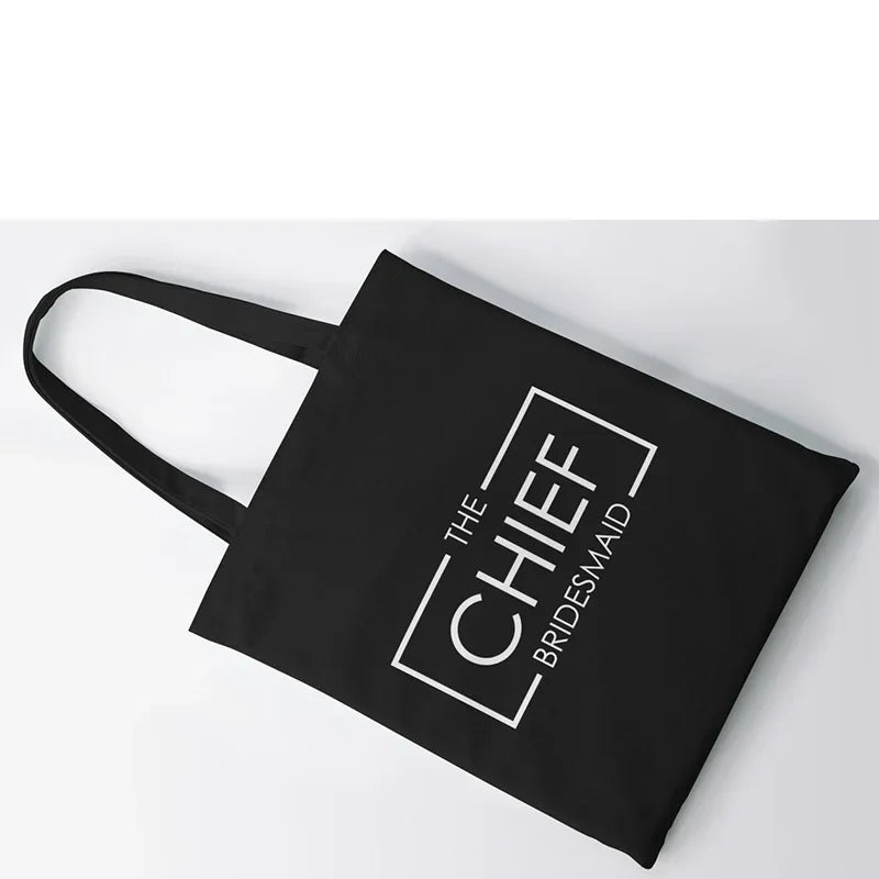 Bride Squad chief Bridesmaid Mother of the Groom Maid of Honor Flower Girl Bachelorette Hen Party Bridal shower Wedding gift Bag