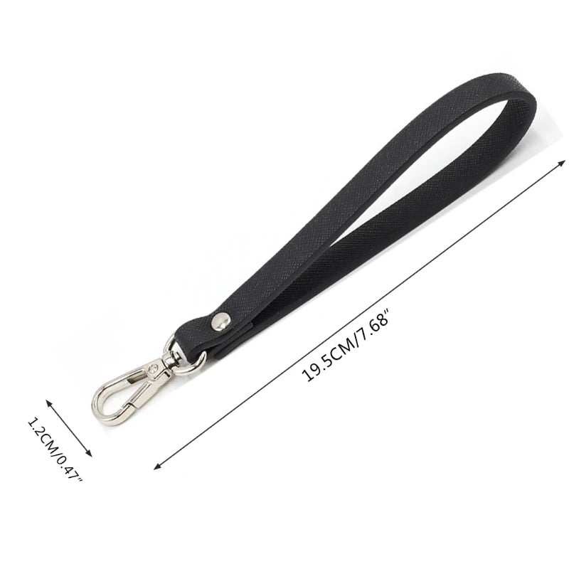 Imitation Leather Wristlet Hand Strap DIY Bag Replacement Clutch Purse Cellphone Key Chain Wrist Lanyard Solid Color Handle Belt