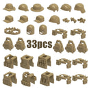WW2 Military Building Blocks Mini Bricks Solider Figures Gifts Weapon Equipment Accessories USA Greman Vests Armor Toys For Kids