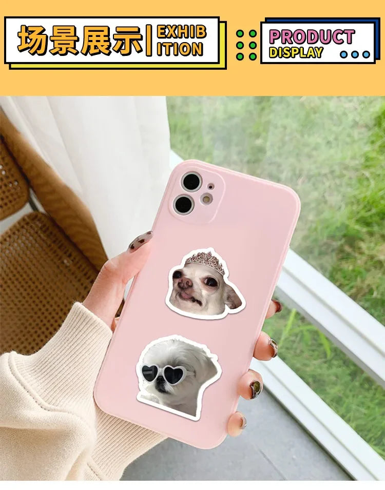 10/30/60Pcs Cartoon Puppy Waterproof Graffiti Sticker Aesthetic Decorative Luggage Cup Guitar Laptop Phone Notebook Kid Stickers