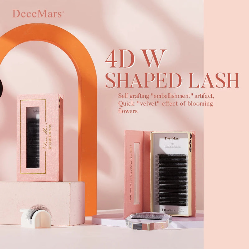 DeceMars 4D W Shaped Eyelash Extension (12line/Tray)