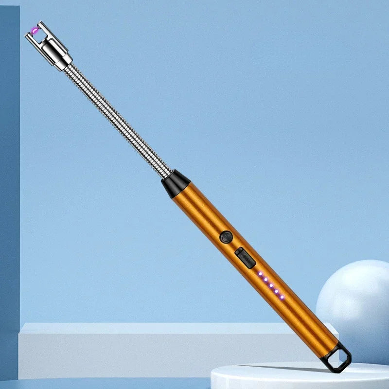 Kitchen USB Electric Arc Lighter Rechargeable Windproof BBQ Flameless Plasma Candle Long Lighters Hose Gas Stove Ignition Gun