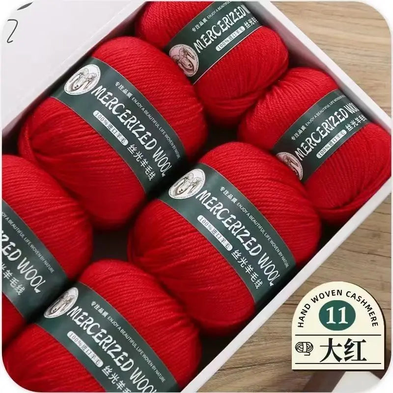 Hand-knitted Mongolian Cashmere Yarn for Cardigan Hat and Sweater, Worsted Woolen Wool, Hand-knitted Thread, 100g