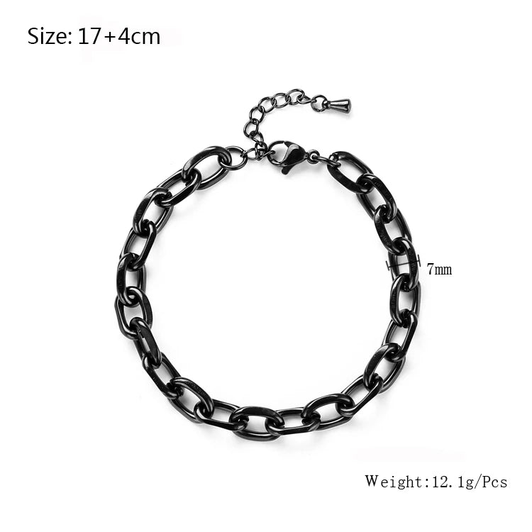 Multiple Styles Cross Chain Fashion Jewelry Unisex Daily gifts Waterproof Durable Non Fading Metal Stainless Steel Bracelets
