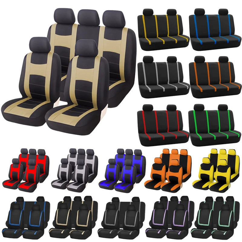 Car Seat Covers Front and Rear Split Bench For REKORD P2 Coupe Universal Breathable Seats Cover Protector Covers For spider