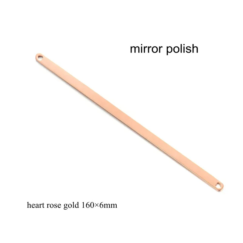 10pcs Stainless Steel Straight Cuff Bangle Blank Plain Rod Bracelet Diy Laser Engraving Bracelet Jewelry Charms Accessories