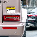 Car Styling Funny Creative Russian Warning Attention Don't Call Police AK47 PVC Decal Waterproof Car Body Sticker Pattern Vinyl