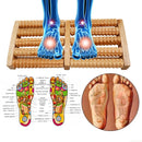 3/5 Rows Relieve Body Stress Muscle Massager Reflexology Wooden Foot Massager 3D Shiatsu Roller Massage Feet Care Foot Spa