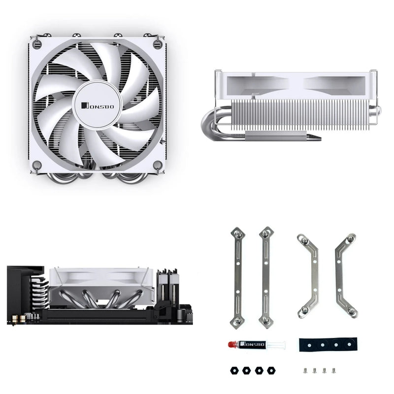 JONSBO HP400S Pressure Profile CPU Cooler 쿨러 4 Heat Pipes Air Cooling Radiator Quiet 90mm 4Pin PWM Fan ITX Small Case Itx Cooler