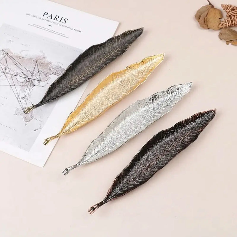 Incense Holder Ash Catcher Long Leafs Censer Pastille Burner Meditation Linden Leaf Alloy Creative Tray Home Decor Accessory