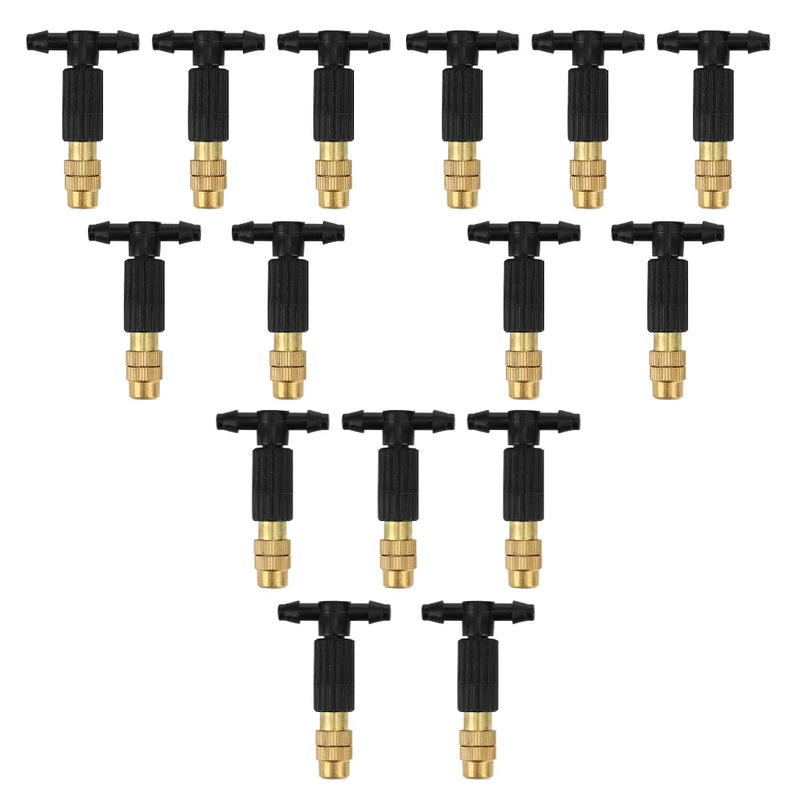 5-100Pcs Outdoor Misting Cooling System Garden Irrigation Watering 1/4'' Brass Atomizer Nozzles 4/7mm Hose Garden Sprinkler Head