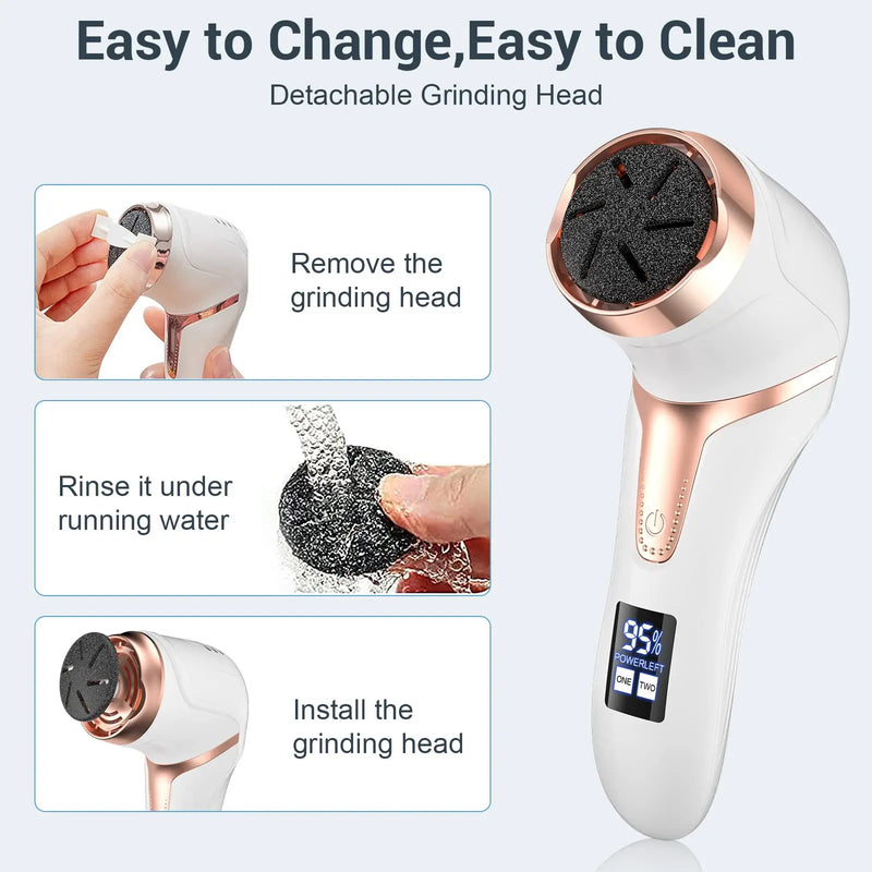 Electronic Foot Files Portable Electric Foot Callus Remover Foot Care Tool for Dead Hard Skin Rechargeable Pedicure Tools