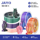 JAYO  pla plus SILK Three Colors Silk Rainbow 3D Printer Filament 1.75mm 100% No Bubble FDM 3D Printer Materials for 3D Printer