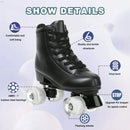 Hot Outdoor Skating Sport Shoes Double Row Roller Skates Pu Leather Roller Skate Shoes 4 Wheels Quad Sneakers Breathable Comfort