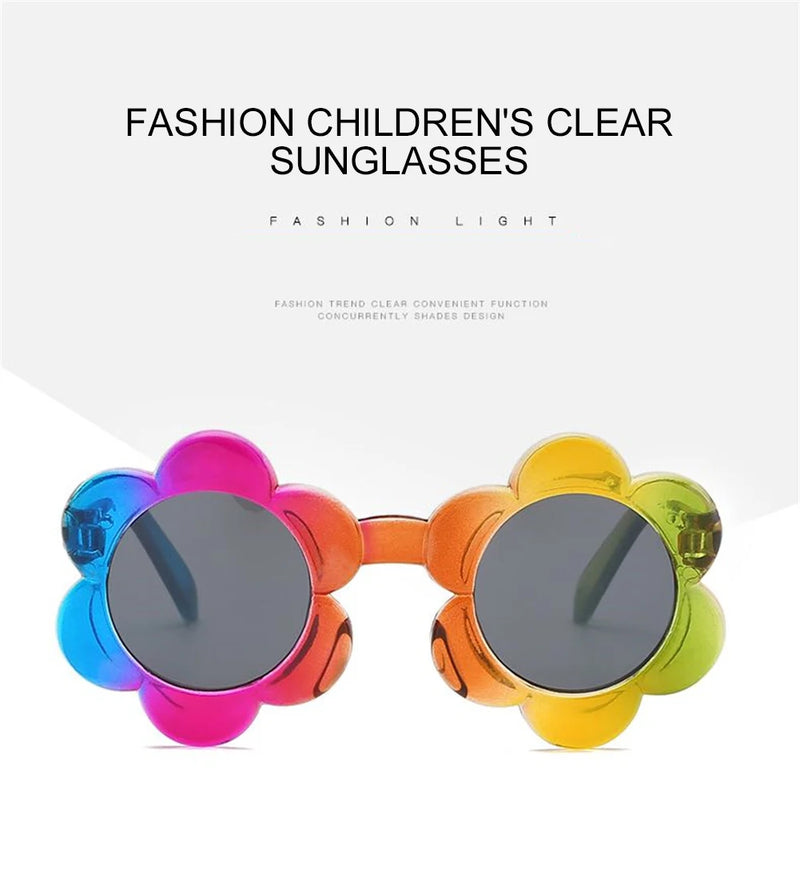 1/3PCS Cartoon Round Flower Sun Glasses Colorful Outdoor Sun Protection Eyewear Travel Supplies Creative Children Sunglasses