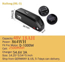 Ebike Battery Hailong Polly 36V 48V  20Ah 24Ah 25Ah 18650 21700 Electric Bike Batteria 14.4ah for500W 750W 1000W 1500W Motor