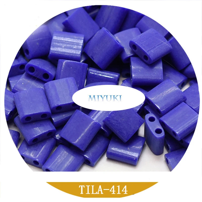 Miyuki Imported From Japan Handmade Tila Beads 5*5 * 1.9mm Solid Color Series Glass Beads To Make Jewelry