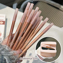 Matte Lipliner Wood Pencil Waterproof Velvet Brown Red Lip Contour Pen Lip Liner Lipstick Lasting Non-stick High Pigment 12Color