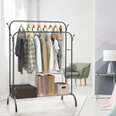 Double-track, double-rod storage rack, coat hanger, garment rack, display rack, shoe rack, clothes rail, adjustable height