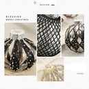 Christmas Ball Decorations Transparent Painted PET Christmas Ball Set Ornaments Christmas Tree Accessories Pendant 8cm/9pcs
