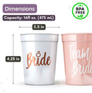 Bachelorette Party Wedding Decoration Bride Team Plastic Drinking Cups Bridal Shower Gift To Be Bride Hen Party Supplies