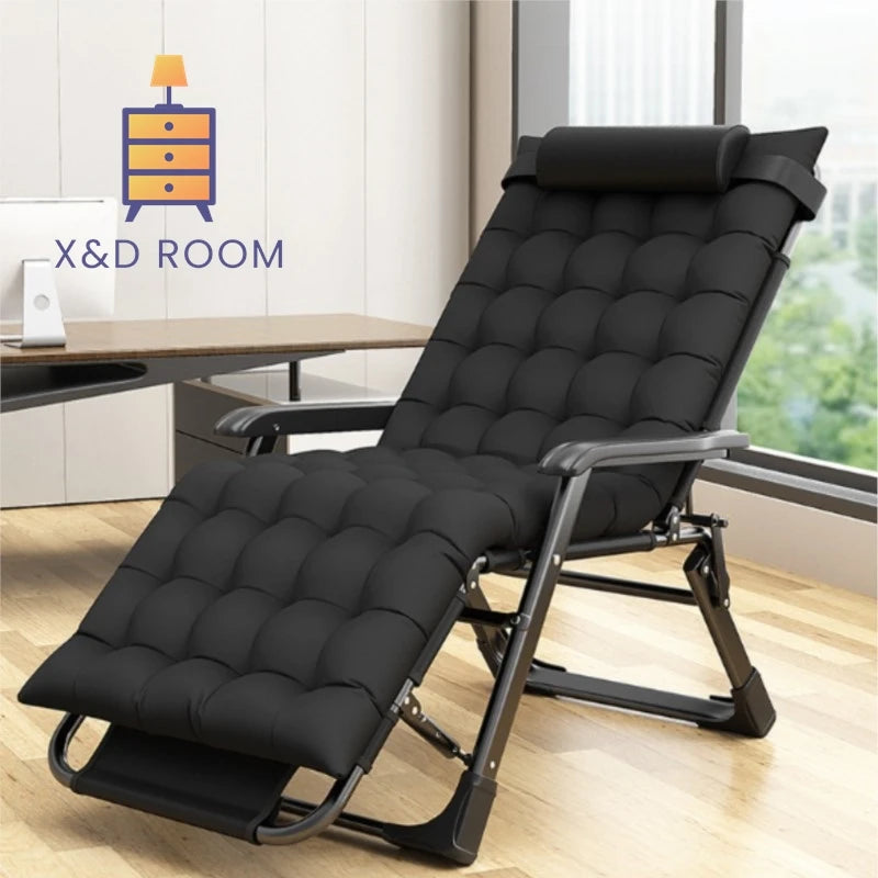 X&D Lunch And Nap Dual Use Reclining Folding Lounge Chair Backrest Leisure Outdoor Fold Chair Portable Beach Chair Marching Beds