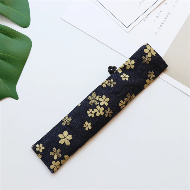 Pencil Case Gold Leaf Pencilcase Estuche Escolar Mini 2022 Retro Flower Bag Pouch Cute Organizador Lapice Office School Supplies