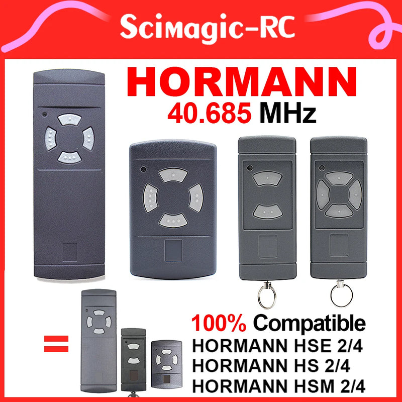 HORMANN 40 685 mhz HS4 HSM4 HSE2 HSE4 Garage Remote Control for Hörmann 40mhz Low Frequency Gate Door Opener Keychain