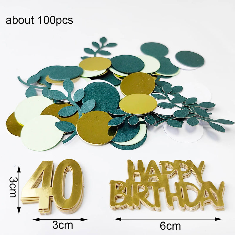 40th Birthday Party Disposable Tableware Plate Cup Napkin Black Gold Party Decorations Birthday Balloon 40 Years Party Supplies