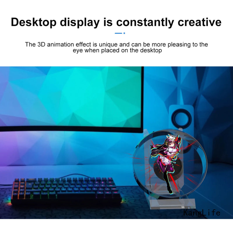 Mini 3D Hologram Projector Fan Led Sign Holographic Player Remote Control Advertising Machine 3D Fan Advertising Logo Light