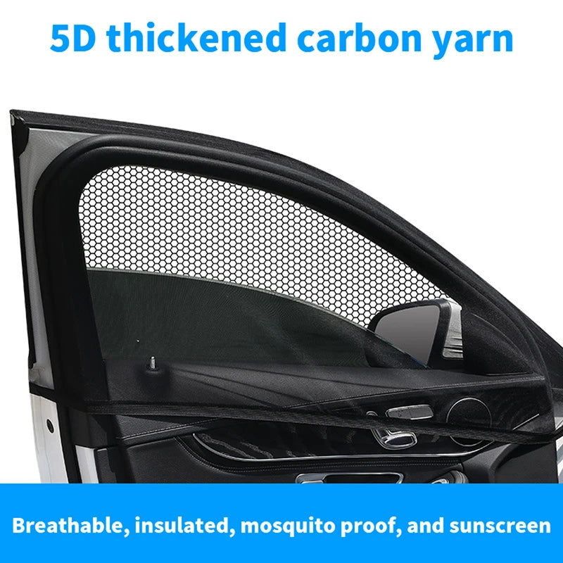 Car Sunshade Curtains Universal SUV Side Window Shades Car Curtains Protection Repellent Mosquito Mesh Net Auto Accessories