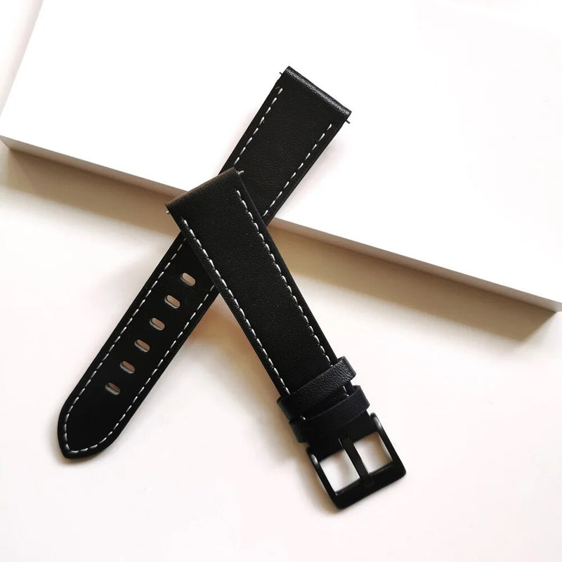 2pcs Stainless Steel band+Genuine Leather strap For Ticwatch Pro 3 Ultra GPS E2 / S2 WatchStrap For Ticwatch E3 / GTH Bracelet