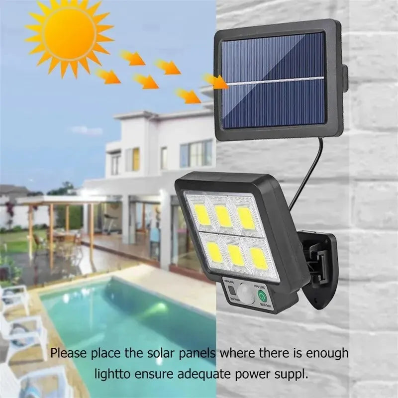 LED Solar Split Wall Lamp 3 Mode Waterproof Motion Sensor Lamps Garden Street Lighting Solar Lamp For Garage Security Wall Light