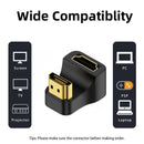 UHD 8K@60HZ HDTV 2.1 Adapter 360 Degree Angled U-shaped Male to Female HDMI-Compatible Adapter Converter for HDTV PS4 PS5 Laptop