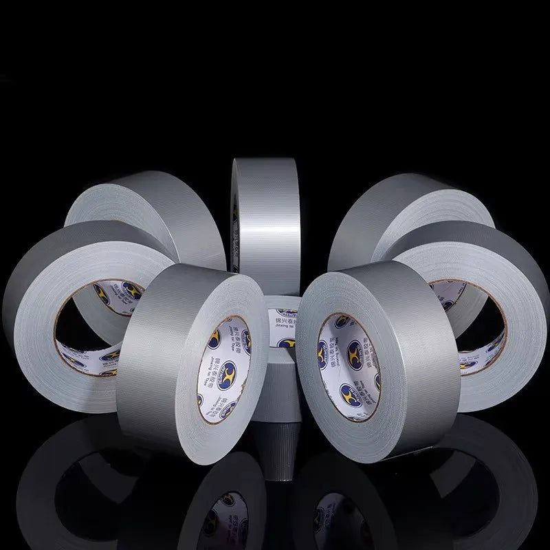 50M Silver Duct Tape Heavy Duty Waterproof Strong Flexible Waterproof and Hand Tear For Home Carpet Binding Repairs No Residue