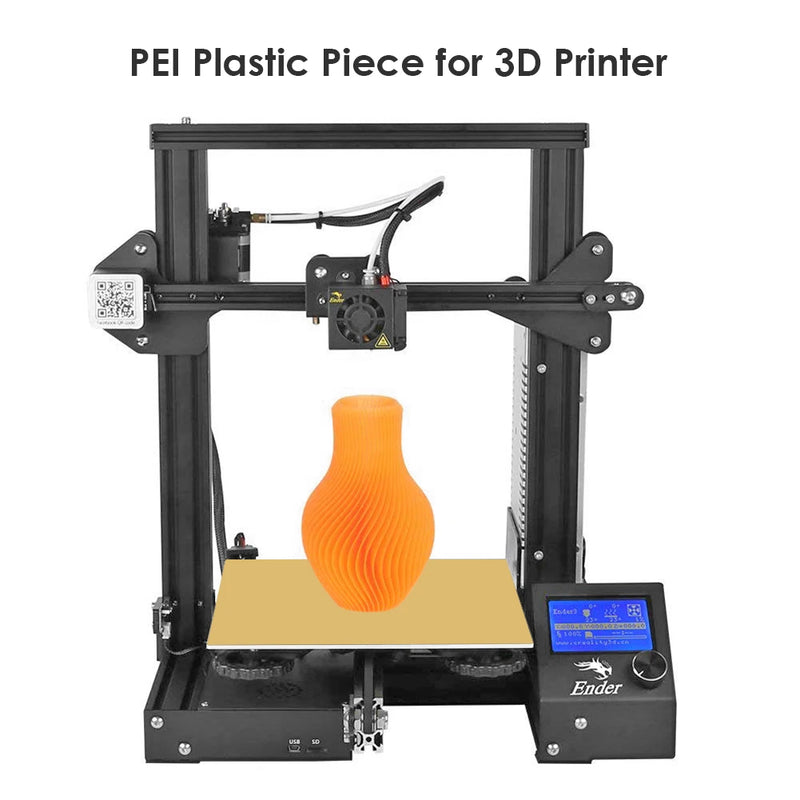 3D Printer PEI Sheet 157/150mm for 3D Printing Build Surface with 3m Adhesive Tape Polyetherimide Ultem Sheet