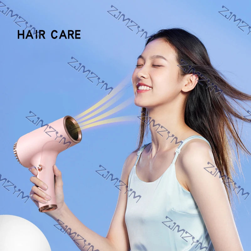 Wireless Hair Dryer Student Travel Portable Fast Dry Hair Lithium Battery Rechargeable Silent Hair Dryer