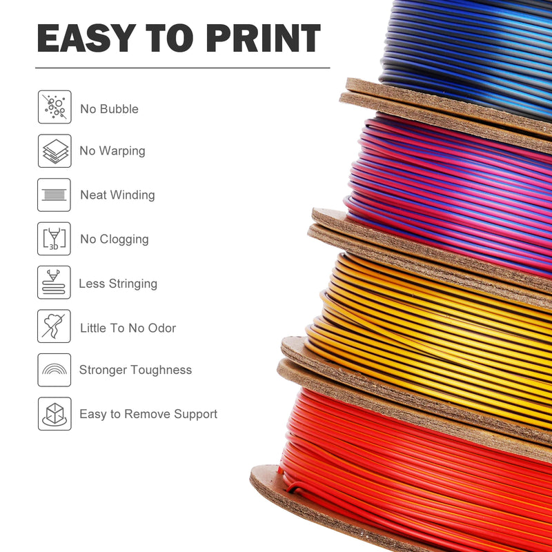 ERYONE 200g Tri Colors Silk PLA Filament For FDM 3D Printer 1.75mm ±0.03 High Quality New arrival Impresora 3D Printting